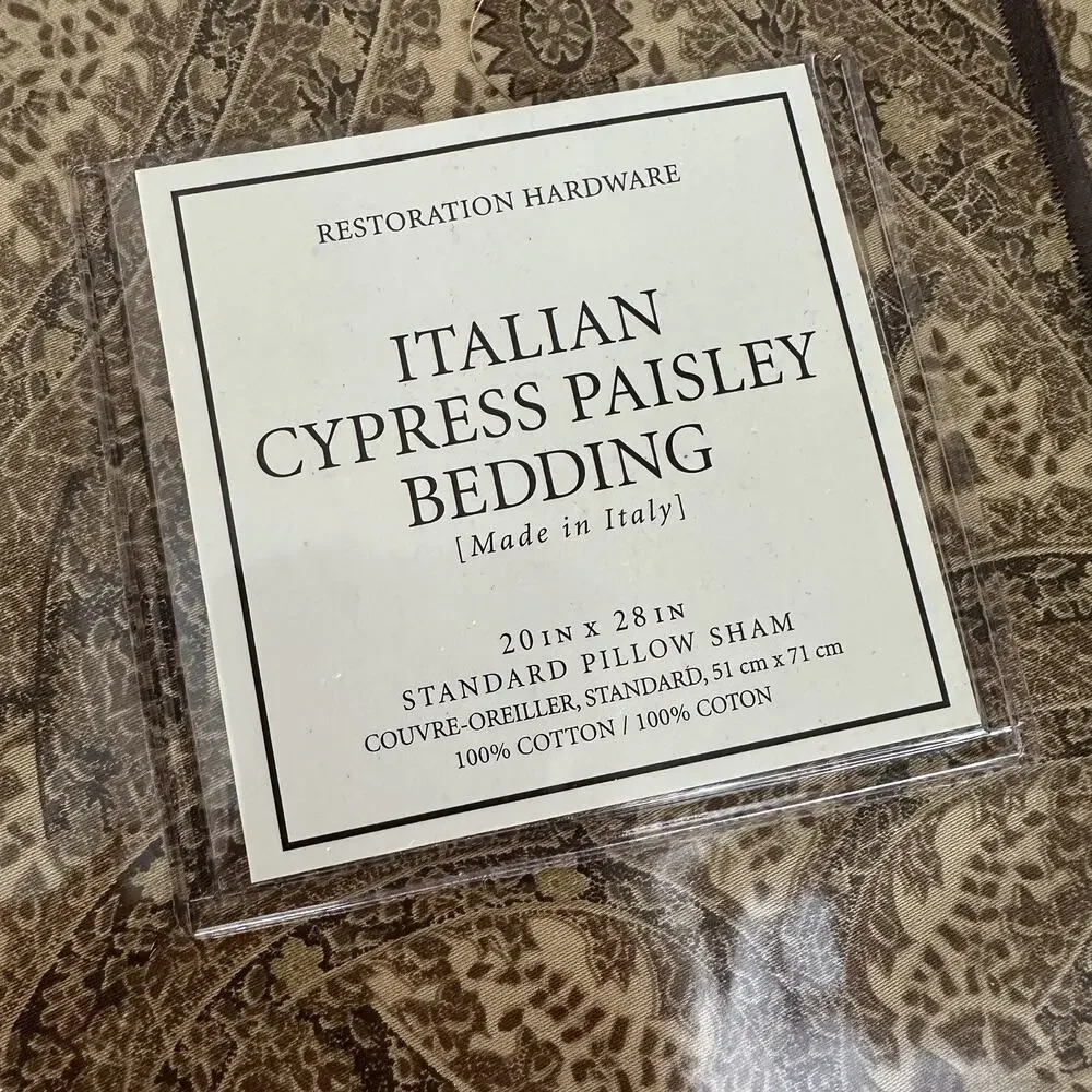 SINGLE NEW Restoration Hardware Italian Cypress Paisley Standard Pillow Sham